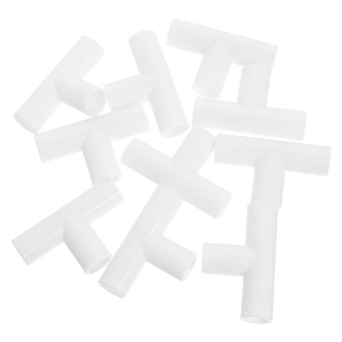 10pcs white pipe - pp, connectors